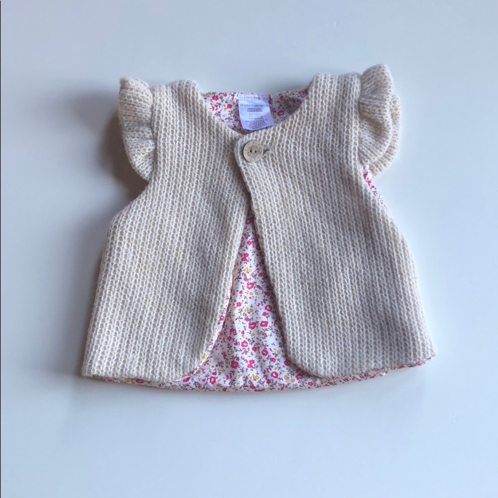 Leighton Alexander | Cream Knit Vest | M (2-5)